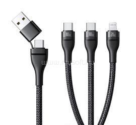 BASEUS BASEUS FLASH SERIES III adatkábel 3in1 Type-C/USB - 2 Type-C/lightning, 150cm, FEKETE P10377501111-00 small