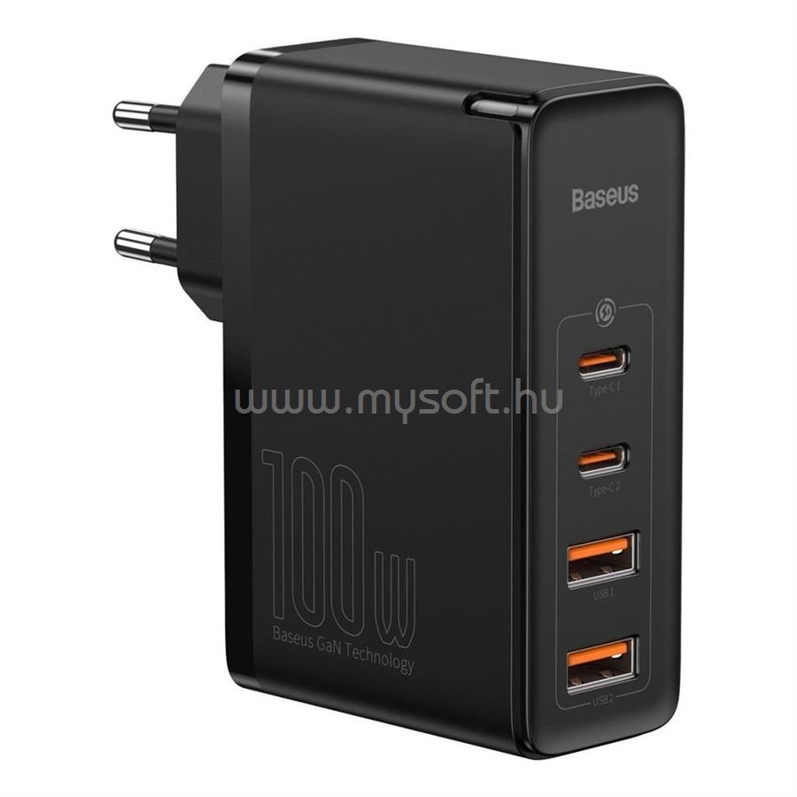 BASEUS GaN2 Pro 2xUSB-A + 2xUSB-C hálózati töltő (fekete)