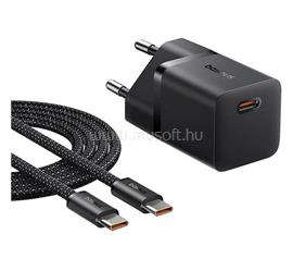 BASEUS BASEUS GaN5 MINI hálózati töltő Type-C aljzat 25W, GaN5 + Type-C kábel, FEKETE P1011090911301 small