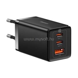 BASEUS GaN5 Pro 2xUSB-C + USB-A hálózati töltő 65W (fekete) CCGP120201 small