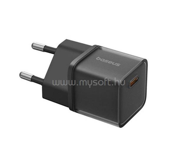 BASEUS BASEUS GaN5S hálózati töltő Type-C aljzat 20W, GaN5S, FEKETE