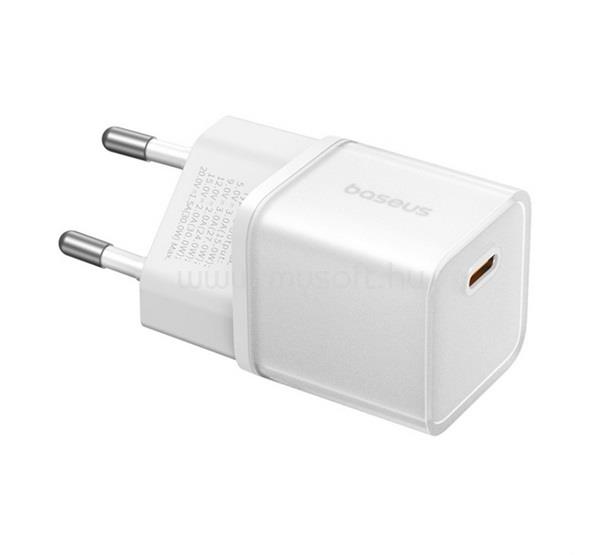 BASEUS BASEUS GaN5S hálózati töltő Type-C aljzat 30W, GaN5S, FEHÉR
