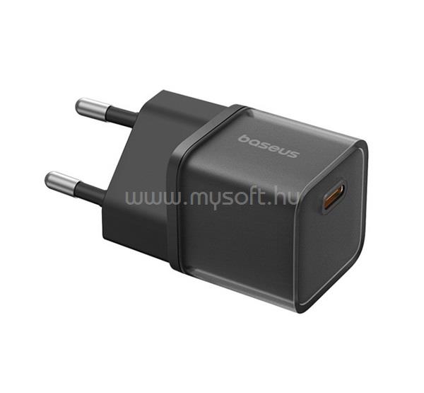 BASEUS BASEUS GaN5S hálózati töltő Type-C aljzat 30W, GaN5S, FEKETE