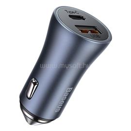 BASEUS Golden Contactor Pro autós töltő USB-A + USB-C QC4.0 + PD, SCP, 40 W (szürke) CCJD-0G small