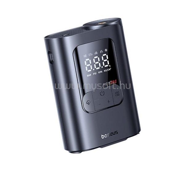 BASEUS GOTRIP VA1 SUPER MINI légkompresszor Type-C, LCD kijelző, FEKETE