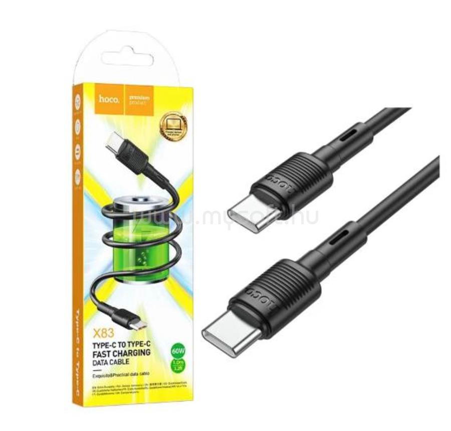 BASEUS Hoco X83 USB-C - USB-C PD 3A 60W kábel (fekete)
