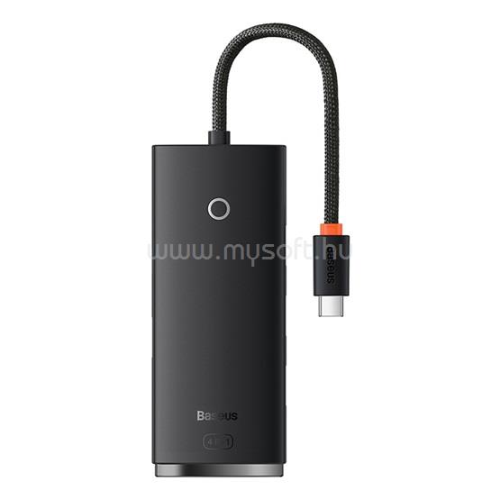 BASEUS HUB Lite 4-Port USB Type-C HUB dokkoló állomás, 25 cm (fekete)