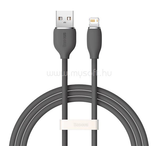BASEUS iPhone 14 Plus / 14 Pro Max / 14 Pro BASEUS JELLY LIQUID adatkábel USB - lightning, 120cm, FEKETE