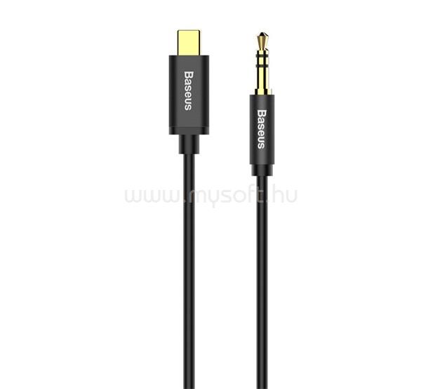 BASEUS M01 audió kábel 3.5mm - Type-C, 120cm, FEKETE