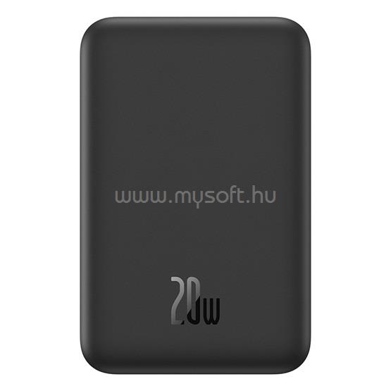 BASEUS BASEUS MAGNETIC MINI vésztöltő Type-C aljzat 5000mAh, mágneses, FEKETE