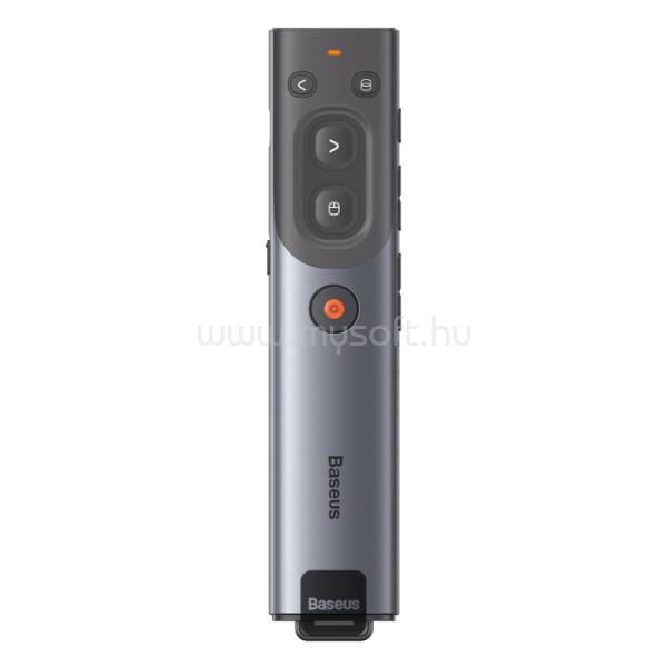 BASEUS Orange Dot AI vezeték nélküli akkumulátoros prezenter és lézer mutató (szürke)