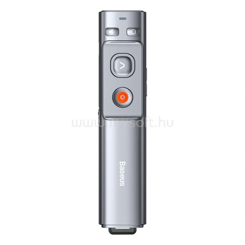 BASEUS ORANGE DOT lézer mutató 100m hatótáv, Windows/macOS kompatibilis, EZÜST