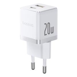 BASEUS BASEUS PALM hálózati töltő USB+Type-C aljzat 20W, PD gyorstöltő 3.0, FEHÉR P10111608213-00 small