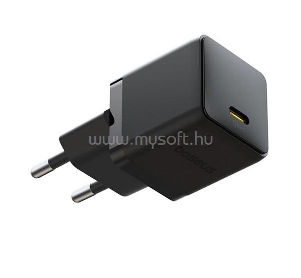 BASEUS BASEUS PALM hálózati töltő Type-C aljzat 20W, PD gyorstöltő 3.0, FEKETE