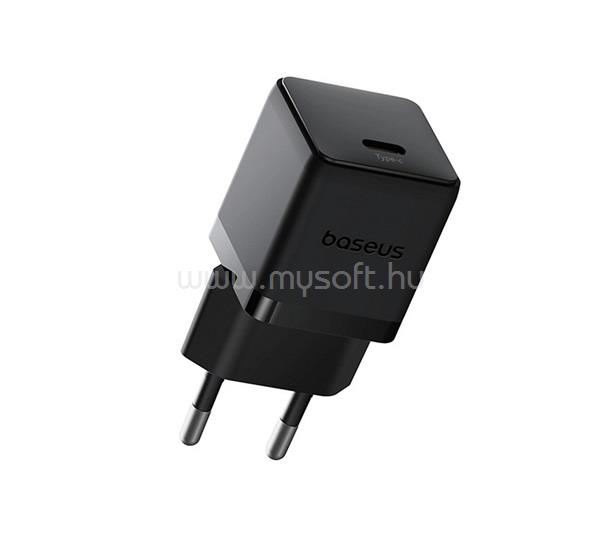 BASEUS PALM hálózati töltő Type-C aljzat 30W, PD gyorstöltő 3.0, FEKETE