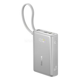 BASEUS PicoGo gyorstöltő powerbank 10000mAh, 45W, beépített USB Type-C kábel, ezüst P10076803853-00 small