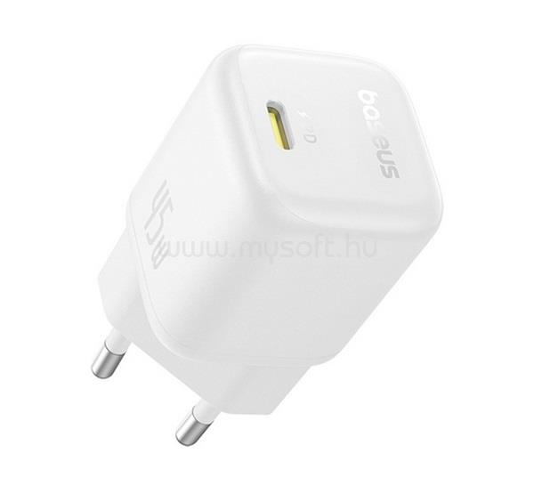 Baseus PicoGo GaN hálózati gyorstöltő 45W, USB Type-C, fehér