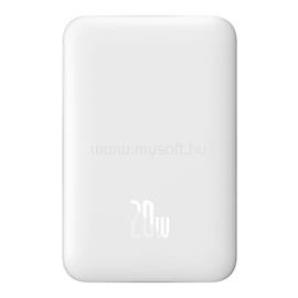 BASEUS MAGNETIC MINI OS vésztöltő Type-C aljzat 10000mAh, mágneses + Type-C kábel, FEHÉR PPCX070002 small