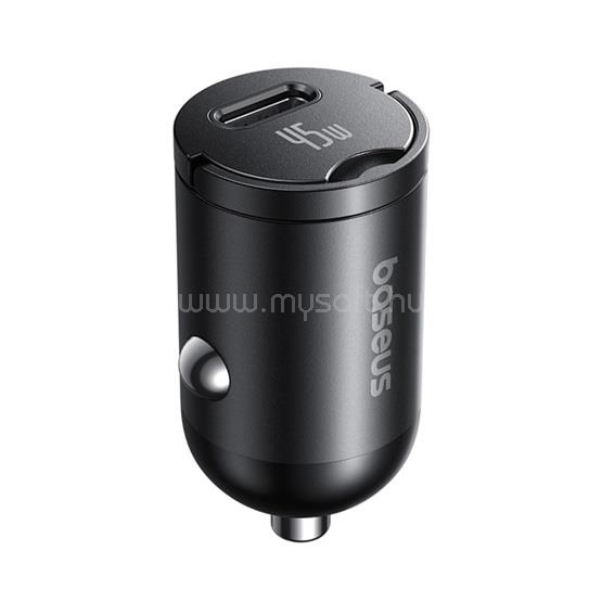 BASEUS PrimeTrip VP2 autós gyorstöltő 45W, USB Type-C, fekete + 60W USB Type-C, 1m kábel