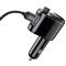 BASEUS bluetooth FM transmitter autós töltő szivargyújtó+2 USB aljzat v4.2, 3.4A, FEKETE CCHC000001 small