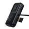 BASEUS bluetooth FM transmitter autós töltő 2 USB aljzat 16W, spirálkábel, FEKETE CCMT000201 small