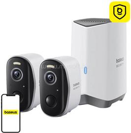 BASEUS Security N1 Plus 2K kültéri biztonsági kamera 2× KIT (fehér) S0TY002131 small
