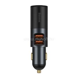 BASEUS szivargyújtó adapter elosztó, PD gyorstöltő 3.0, SZÜRKE CCBT-D0G small