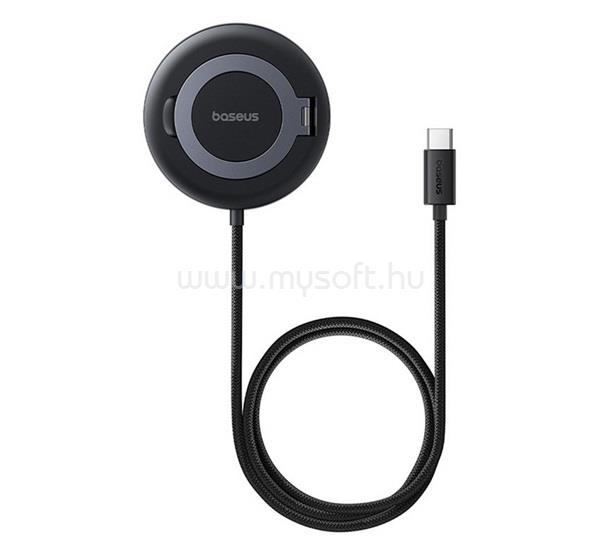 BASEUS BASEUS SIMPLE MINI4 asztali töltő 15W, Qi2, FEKETE