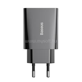 BASEUS SPEED MINI hálózati töltő Type-C aljzat 20W, PD gyorstöltő, FEKETE CCFS-SN01 small