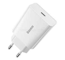 BASEUS SPEED MINI hálózati töltő Type-C aljzat 20W, PD gyorstöltő, FEHÉR CCFS-SN02 small