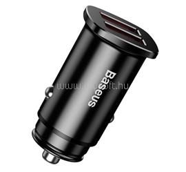 BASEUS BASEUS SQUARE autós töltő 2 USB aljzat 30W, PD gyorstöltő 3.0, FEKETE CCALL-DS01_SQUARE small