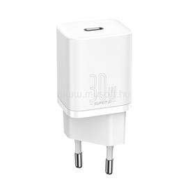 BASEUS SUPER SI 1C hálózati töltő Type-C aljzat 30W, PD gyorstöltő, FEHÉR CCSUP-J02 small