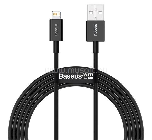 BASEUS iPhone 14 Plus / 14 Pro Max / 14 Pro BASEUS SUPERIOR adatkábel USB - lightning, 200cm, FEKETE