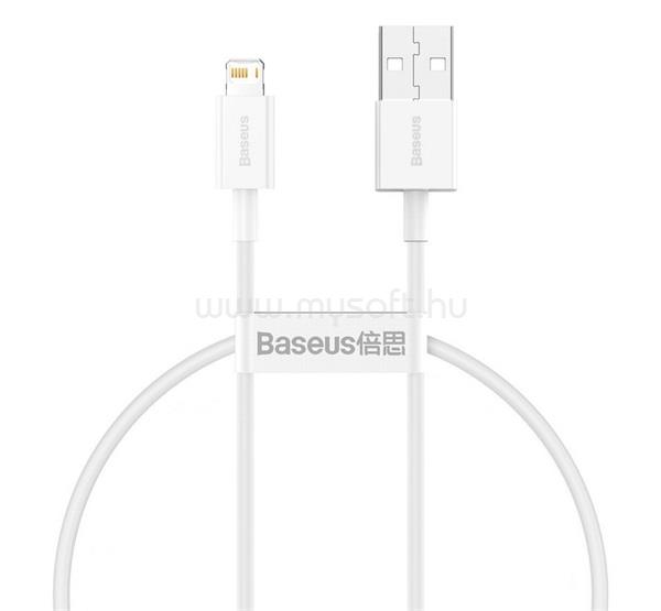 BASEUS Xiaomi Redmi Note 17 / iPhone 14 Plus / iPhone 14 Pro Max SUPERIOR adatkábel USB - lightning, 25cm, FEHÉR