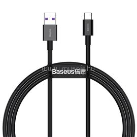 BASEUS Superior USB Type-A - USB Type-C, 66W gyorstöltős adatkábel, 1 m, fekete CATYS-01 small