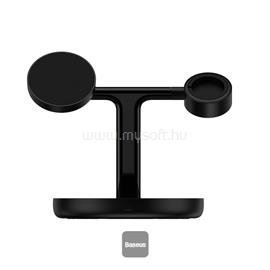 BASEUS Apple Watch Series 11 42mm asztali töltőállvány 3in1 15W, Apple Watch töltő, FEKETE WXTE000101 small