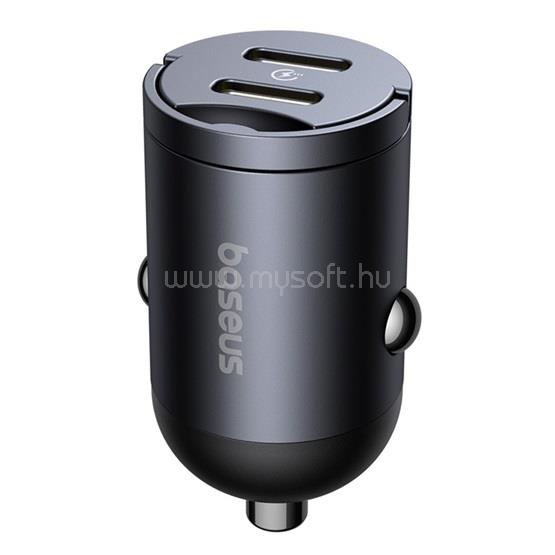 BASEUS Tiny Star Mini autós gyorstöltő 30W, 2×USB Type-C