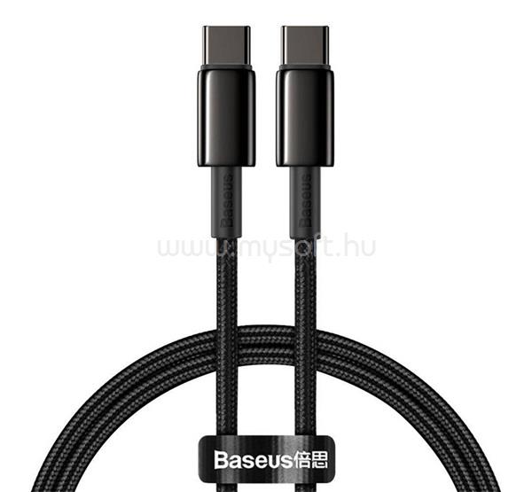 BASEUS BASEUS TUNGSTEN GOLD adatkábel Type-C - Type-C, 200cm, FEKETE