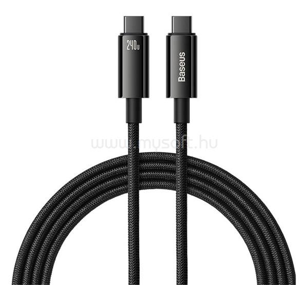 BASEUS BASEUS TUNGSTEN GOLD adatkábel Type-C - Type-C, 200cm, FEKETE