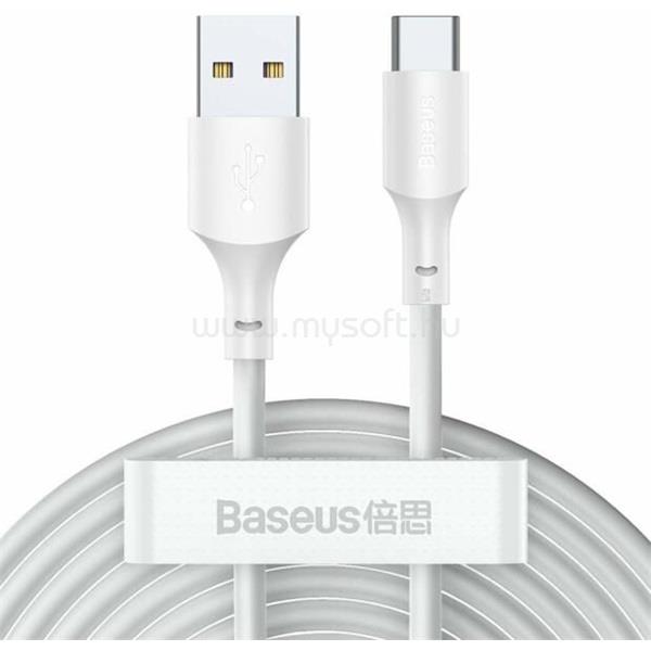 BASEUS adatkábel 2db USB - Type-C, 150cm, FEHÉR
