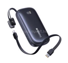 BASEUS vésztöltő Type-C+lightning+USB aljzat 10000mAh, LED kijelző + Type-C kábel, FEKETE E0027L00 small
