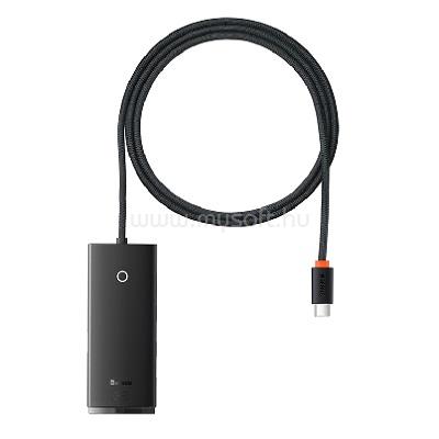 BASEUS WKQX030301 Lite 4 portos Type-C HUB adapter (Type-C >USB 3.0*4-re) 25cm (fekete)