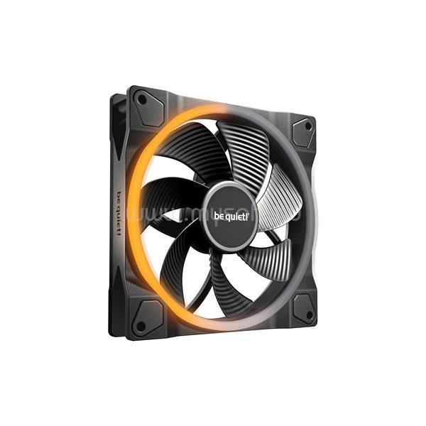 BE QUIET! Cooler 14cm - LIGHT WINGS 140mm PWM Reverse Black (RGB, 1300rpm, 25,5dB, fekete)