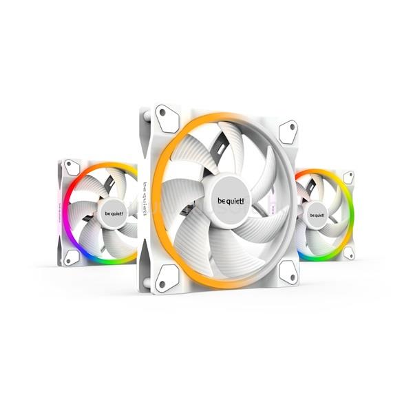 BE QUIET! Cooler 14cm - LIGHT WINGS WHITE 140mm PWM Triple Pack (RGB, 1700rpm, 20,6dB, fehér)