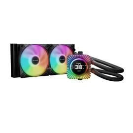BE QUIET! CPU Water Cooler - LIGHT LOOP IO LCD 240mm (2x120mm, cső hossza: 400mm, fekete) BW034 small