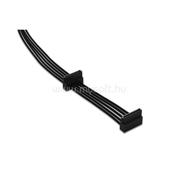BE QUIET! Kábel - S-ATA Power Cable CS-6720 (SATA, 2 csatlakozó, erenként harisnyázott, 70 cm, fekete)