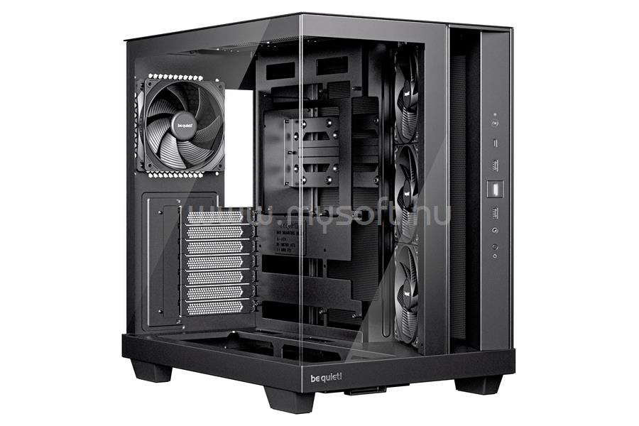 BE QUIET! LIGHT BASE 500 fekete (táp nélküli) ablakos ATX ház