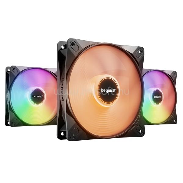 BE QUIET! LIGHT WINGS LX 120mm PWM high-speed Triple-Pack ház hűtő ventilátor (RGB, 2100rpm, 30,9dB, fekete)