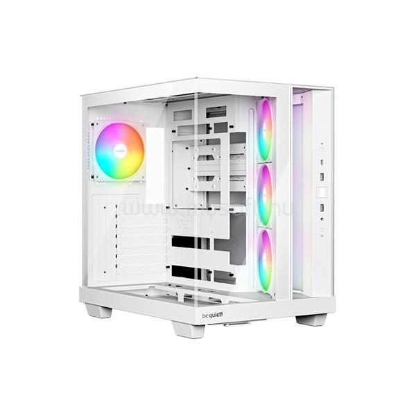 BE QUIET! Számítógépház - LIGHT BASE 500 LX White (ATX, edzett üveg oldallap, fehér)