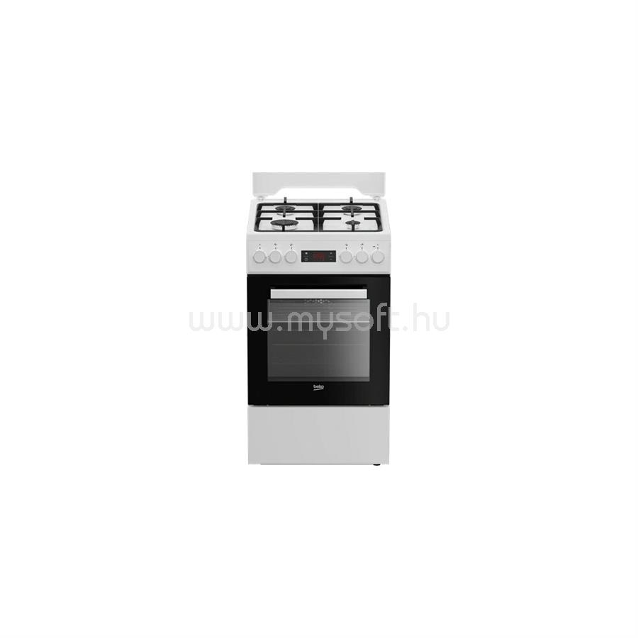 BEKO FSM52330DWDS HU szabadonálló kombinált tűzhely 50 × 60 cm, 60 literes elektromos sütővel, A energiaosztály